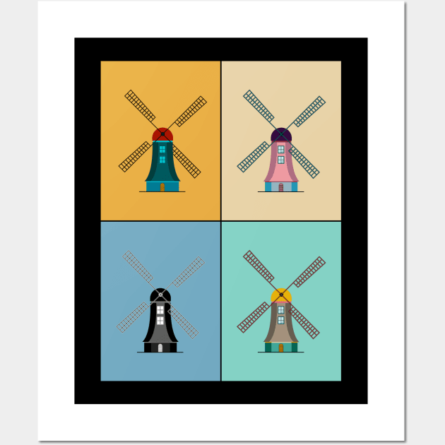 Windmill T-Shirt Wall Art by ARTotokromo